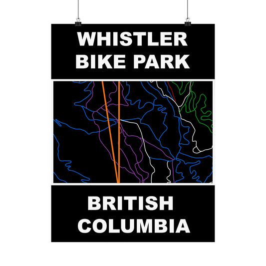 Whistler bike park Matte Vertical Poster